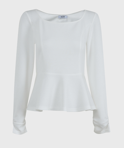 MICANE(ミケーネ)の「タヒールペプラムT(Tシャツ/カットソー・レディース・アイボリー/スカイブルー/ブラック・MEDIUM/LARGE/XX-LARGE/X-LARGE/SMALL)」の8枚目の写真