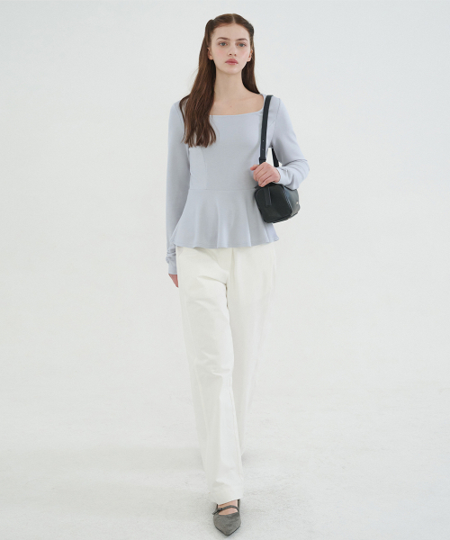 MICANE(ミケーネ)の「タヒールペプラムT(Tシャツ/カットソー・レディース・アイボリー/スカイブルー/ブラック・MEDIUM/LARGE/XX-LARGE/X-LARGE/SMALL)」の12枚目の写真