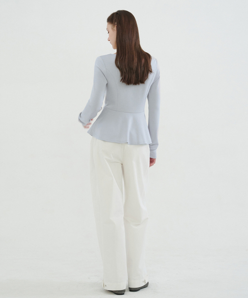MICANE(ミケーネ)の「タヒールペプラムT(Tシャツ/カットソー・レディース・アイボリー/スカイブルー/ブラック・MEDIUM/LARGE/XX-LARGE/X-LARGE/SMALL)」の13枚目の写真