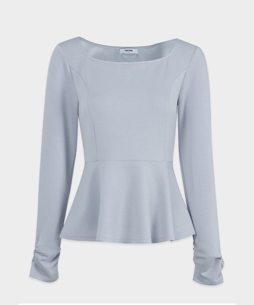 MICANE(ミケーネ)の「タヒールペプラムT(Tシャツ/カットソー・レディース・アイボリー/スカイブルー/ブラック・MEDIUM/LARGE/XX-LARGE/X-LARGE/SMALL)」の14枚目の写真