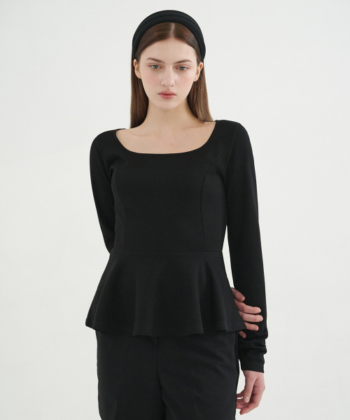 MICANE(ミケーネ)の「タヒールペプラムT(Tシャツ/カットソー・レディース・アイボリー/スカイブルー/ブラック・MEDIUM/LARGE/XX-LARGE/X-LARGE/SMALL)」の15枚目の写真