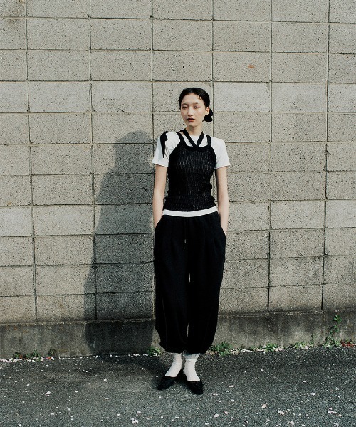 leinwande(ラインヴァンド)の「Mixture Rib Knitted Tank / ミクスチャーリブニットタンク(タンクトップ・レディース・ベージュ系/グレー/ブルー/ブラック・ONE SIZE)」の11枚目の写真