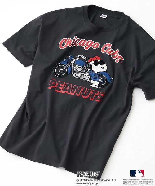 PEANUTS（ピーナッツ）の「【PEANUTS×MLB】【レジャー・フェスに】MLB×スヌーピー 刺繍Tシャツ 厚手コットン100% 透けない・丈夫 ストリートスタイル（Tシャツ/カットソー・メンズ・ブルー系その他2/ホワイト系その他3/ホワイト系その他/ベージュ系その他/ブラック系その他/ホワイト系その他2/ブラック系その他3/ホワイト系その他5/ブルー系その他4/ブラック系その他5/ホワイト系その他4/ベージュ系その他6/ブラック系その他6・LARGE/MEDIUM/X-LARGE）」の7枚目の写真