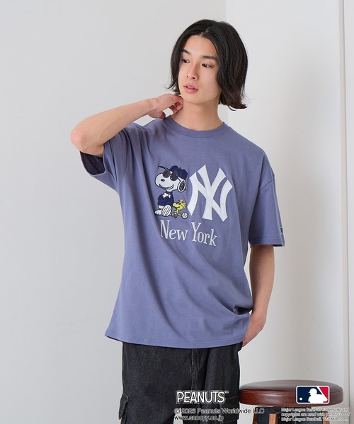 PEANUTS（ピーナッツ）の「【PEANUTS×MLB】【レジャー・フェスに】MLB×スヌーピー 刺繍Tシャツ 厚手コットン100% 透けない・丈夫 ストリートスタイル（Tシャツ/カットソー・メンズ・ブルー系その他2/ホワイト系その他3/ホワイト系その他/ベージュ系その他/ブラック系その他/ホワイト系その他2/ブラック系その他3/ホワイト系その他5/ブルー系その他4/ブラック系その他5/ホワイト系その他4/ベージュ系その他6/ブラック系その他6・LARGE/MEDIUM/X-LARGE）」の16枚目の写真