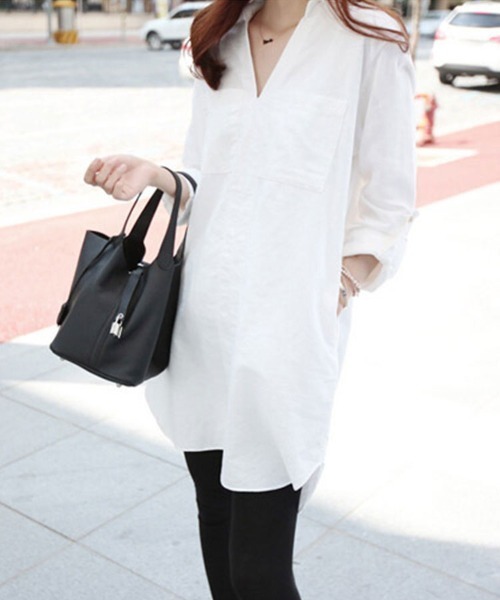 SallyLunn(サリーラン)の「スキッパーシャツチュニック(シャツ/ブラウス・レディース・ホワイト・MEDIUM/LARGE)」の3枚目の写真