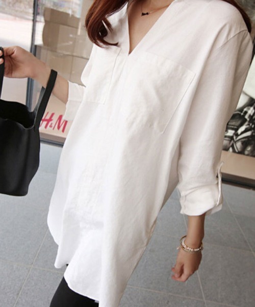 SallyLunn(サリーラン)の「スキッパーシャツチュニック(シャツ/ブラウス・レディース・ホワイト・MEDIUM/LARGE)」の10枚目の写真
