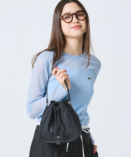 LACOSTE（ラコステ）の「デイ イン L 巾着バケットバッグ（ハンドバッグ・レディース・ブラック・FREE）」の17枚目の写真