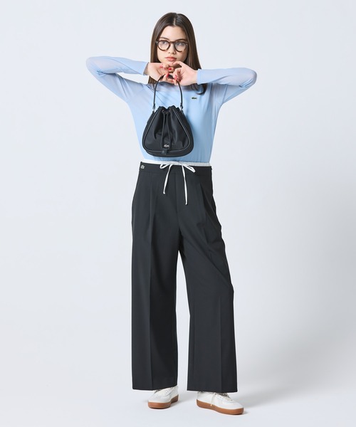 LACOSTE（ラコステ）の「デイ イン L 巾着バケットバッグ（ハンドバッグ・レディース・ブラック・FREE）」の9枚目の写真
