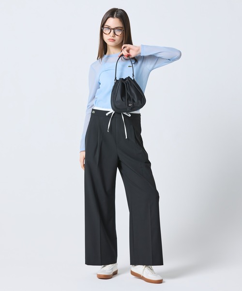LACOSTE（ラコステ）の「デイ イン L 巾着バケットバッグ（ハンドバッグ・レディース・ブラック・FREE）」の8枚目の写真