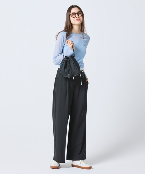 LACOSTE（ラコステ）の「デイ イン L 巾着バケットバッグ（ハンドバッグ・レディース・ブラック・FREE）」の7枚目の写真