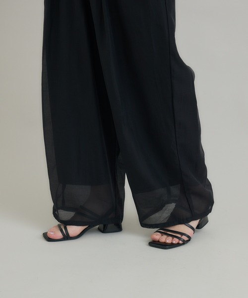 RU.TI.LE(ルチル)の「【RU.TI.LE】シャンブレーイージーワイドパンツ(その他パンツ・レディース・チャコールグレー/ブラック・LARGE/MEDIUM)」の9枚目の写真