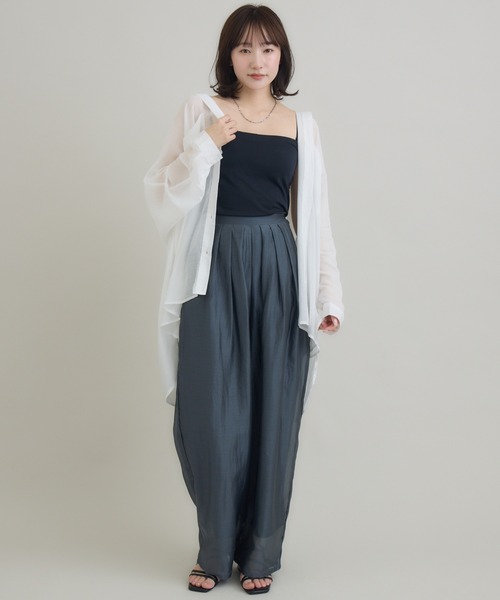 RU.TI.LE(ルチル)の「【RU.TI.LE】シャンブレーイージーワイドパンツ(その他パンツ・レディース・チャコールグレー/ブラック・LARGE/MEDIUM)」の12枚目の写真