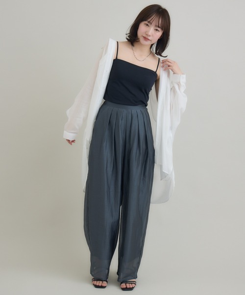 RU.TI.LE(ルチル)の「【RU.TI.LE】シャンブレーイージーワイドパンツ(その他パンツ・レディース・チャコールグレー/ブラック・LARGE/MEDIUM)」の14枚目の写真
