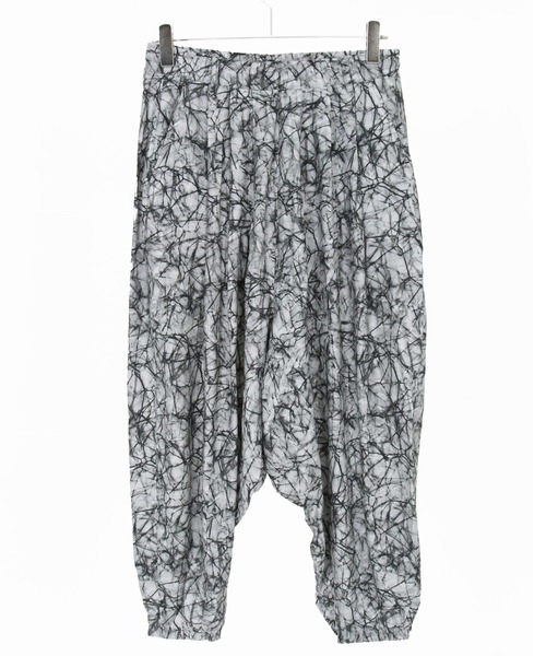 CAMBIO(カンビオ)の「mp14863-Geometric Rayon Nylon Jogger Pants サルエルジョガーパンツ(S68226cmb)(その他パンツ・メンズ・ホワイト×ブラック・L/M/S)」の10枚目の写真
