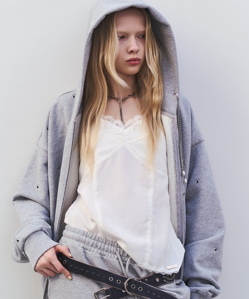 JOSE MOON(ジョゼムーン)の「CROSS OVER LACE CAMI/クロスオーバーレースキャミ(キャミソール・レディース・イエロー系その他/ブラック/ホワイト・FREE)」の12枚目の写真