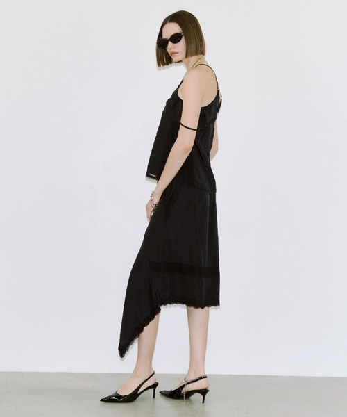 JOSE MOON(ジョゼムーン)の「CROSS OVER LACE CAMI/クロスオーバーレースキャミ(キャミソール・レディース・イエロー系その他/ブラック/ホワイト・FREE)」の21枚目の写真