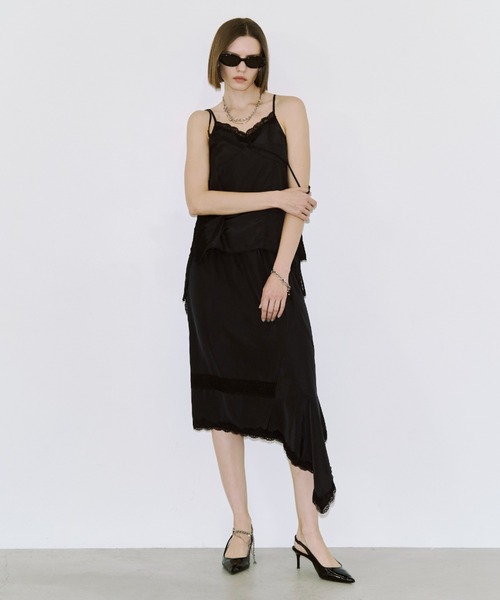 JOSE MOON(ジョゼムーン)の「CROSS OVER LACE CAMI/クロスオーバーレースキャミ(キャミソール・レディース・イエロー系その他/ブラック/ホワイト・FREE)」の20枚目の写真