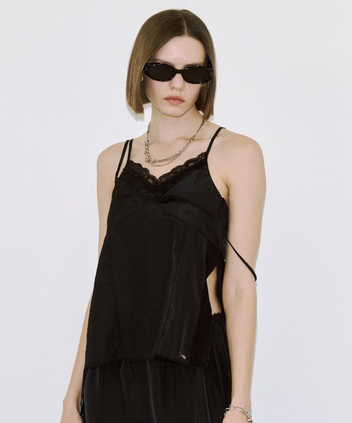 JOSE MOON(ジョゼムーン)の「CROSS OVER LACE CAMI/クロスオーバーレースキャミ(キャミソール・レディース・イエロー系その他/ブラック/ホワイト・FREE)」の18枚目の写真