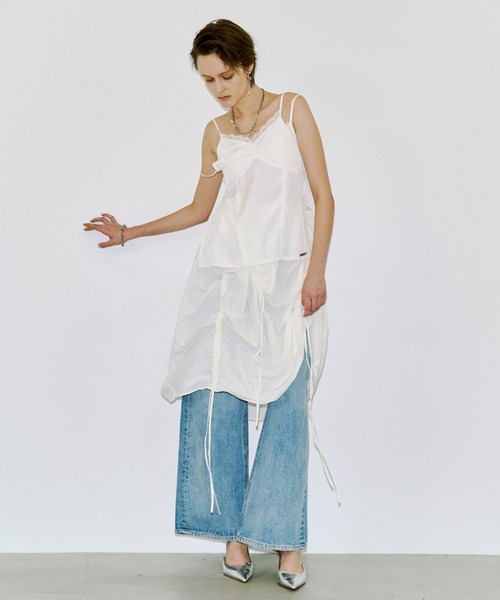 JOSE MOON(ジョゼムーン)の「CROSS OVER LACE CAMI/クロスオーバーレースキャミ(キャミソール・レディース・イエロー系その他/ブラック/ホワイト・FREE)」の10枚目の写真