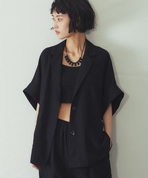 ANOTHER S | ストライプハーフスリーブジャケット(テーラードジャケット)