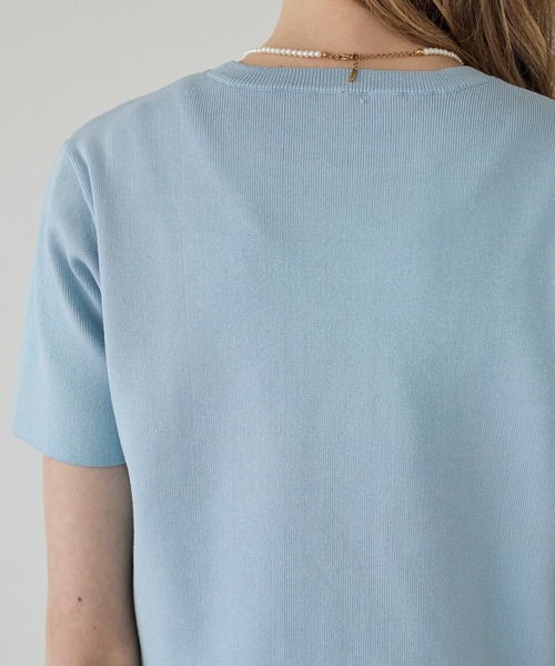 BIRTHDAY BASH(バースデイバッシュ)の「2WAY LAME KNIT SHEER FRILL TOPS(ニット/セーター・レディース・ブラック/サックスブルー/ホワイト・FREE)」の14枚目の写真