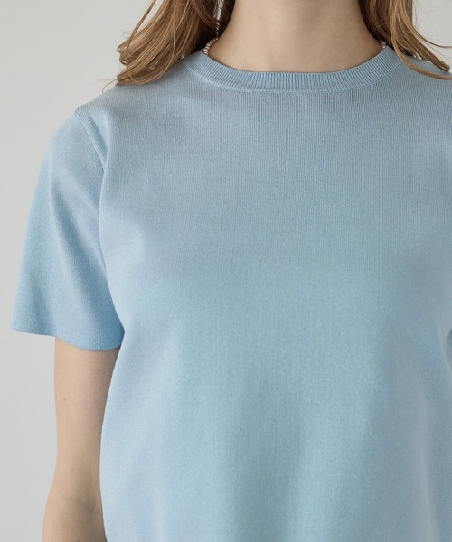 BIRTHDAY BASH(バースデイバッシュ)の「2WAY LAME KNIT SHEER FRILL TOPS(ニット/セーター・レディース・ブラック/サックスブルー/ホワイト・FREE)」の13枚目の写真