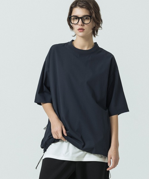 SLICK（スリック）の「【SLICK/スリック】Micro Mesh Side Pocket T-Shirt/マイクロメッシュ サイドポケットTシャツ/機能素材/ジップポケット（Tシャツ/カットソー・メンズ・カーキ/ネイビー/ブラック・3/2/1）」の3枚目の写真