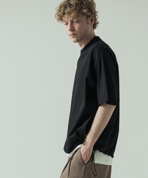 SLICK（スリック）の「【SLICK/スリック】Micro Mesh Side Pocket T-Shirt/マイクロメッシュ サイドポケットTシャツ/機能素材/ジップポケット（Tシャツ/カットソー・メンズ・カーキ/ネイビー/ブラック・3/2/1）」の5枚目の写真
