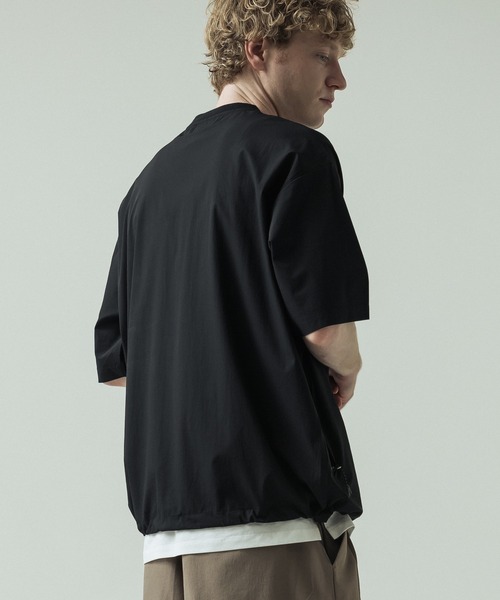 SLICK（スリック）の「【SLICK/スリック】Micro Mesh Side Pocket T-Shirt/マイクロメッシュ サイドポケットTシャツ/機能素材/ジップポケット（Tシャツ/カットソー・メンズ・カーキ/ネイビー/ブラック・3/2/1）」の8枚目の写真