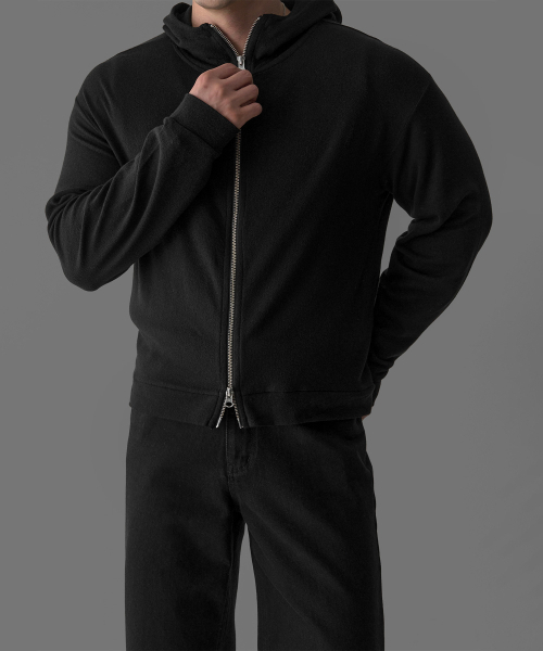 BOWLOW PRODUCT（バウロープロダクト）の「パターンマッスルヘンリネックニットティー[ブラック]（パーカー・メンズ・その他・MEDIUM/LARGE/X-LARGE）」の5枚目の写真
