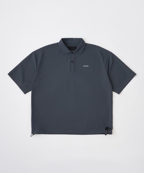ADAM PATEK(アダムパテック)の「【ADAMPATEK/アダムパテック】ripple looose polo shirt リップルルーズポロシャツ(ポロシャツ・レディース・グレー/ブラック・2/1)」の9枚目の写真