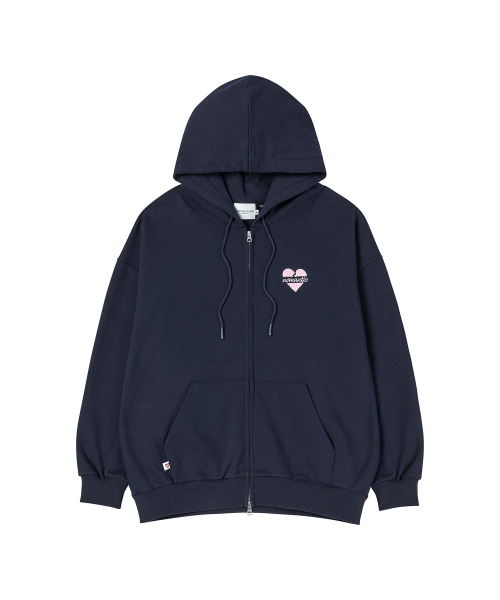 Beyond Closet(-)の「ノーマンティック ヘビーウェイト オーバーサイズ フードジップアップTシャツ ネイビー(パーカー・メンズ・その他・MEDIUM/LARGE)」の3枚目の写真