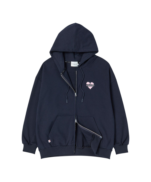Beyond Closet(-)の「ノーマンティック ヘビーウェイト オーバーサイズ フードジップアップTシャツ ネイビー(パーカー・メンズ・その他・MEDIUM/LARGE)」の4枚目の写真