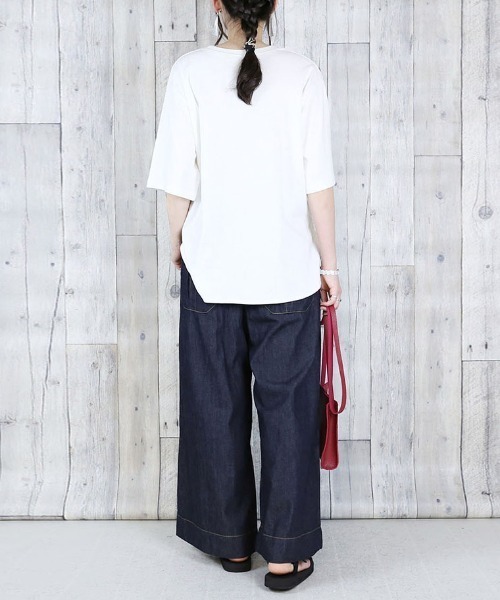 RCD(アールシーディー)の「6.5ozライトオンスデニムワイドパンツ ライトオンス(デニムパンツ・レディース・ネイビー/ワンウォッシュ・M/LL/L)」の12枚目の写真