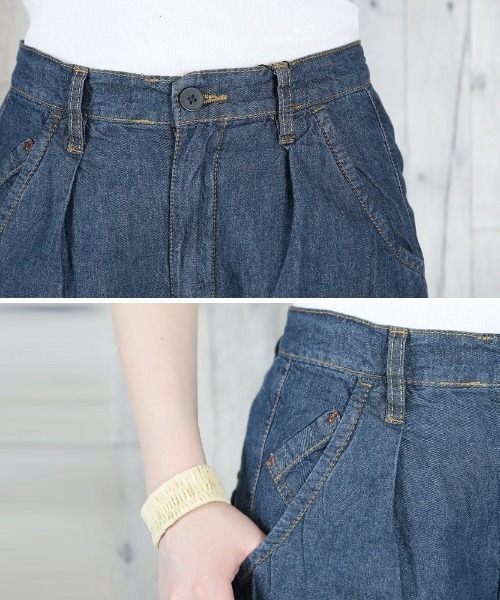 RCD(アールシーディー)の「6.5ozライトオンスデニムワイドパンツ ライトオンス(デニムパンツ・レディース・ネイビー/ワンウォッシュ・M/LL/L)」の15枚目の写真
