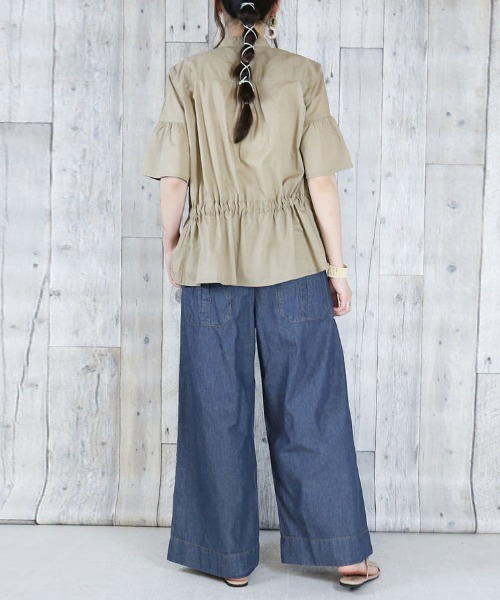 RCD(アールシーディー)の「6.5ozライトオンスデニムワイドパンツ ライトオンス(デニムパンツ・レディース・ネイビー/ワンウォッシュ・M/LL/L)」の9枚目の写真