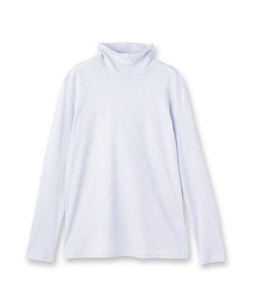 INDIVI（インディヴィ）の「【インナーとして使える／通気性◎】テレコジャージトップス（Tシャツ/カットソー・レディース・ライトグレー/ホワイト/ブラック・40/38/34）」の4枚目の写真