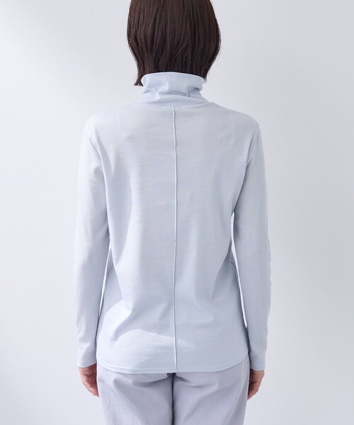 INDIVI（インディヴィ）の「【インナーとして使える／通気性◎】テレコジャージトップス（Tシャツ/カットソー・レディース・ライトグレー/ホワイト/ブラック・40/38/34）」の19枚目の写真