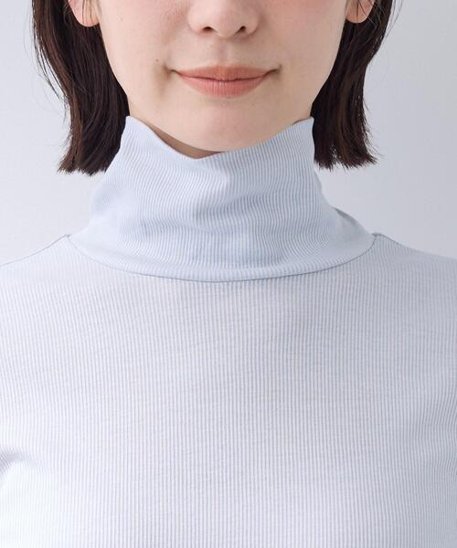 INDIVI（インディヴィ）の「【インナーとして使える／通気性◎】テレコジャージトップス（Tシャツ/カットソー・レディース・ライトグレー/ホワイト/ブラック・40/38/34）」の20枚目の写真