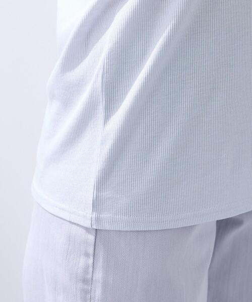 INDIVI（インディヴィ）の「【インナーとして使える／通気性◎】テレコジャージトップス（Tシャツ/カットソー・レディース・ライトグレー/ホワイト/ブラック・40/38/34）」の22枚目の写真