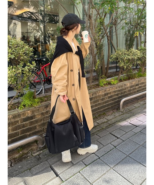 EDITA.(エディータ)の「洗濯機で洗える Washable Everyday Round 2way Tote 大容量 / 防水(トートバッグ・レディース・ブラック・FREE)」の5枚目の写真