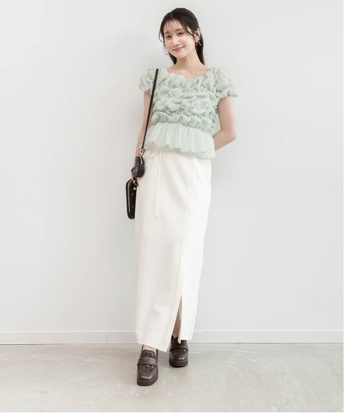 RANDA(ランダ)の「3WAYストラップセミタイトスカート(スカート・レディース・アイボリー/ブラウン/グレー・1/0)」の19枚目の写真