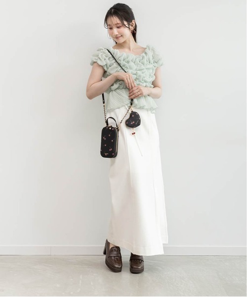 RANDA(ランダ)の「3WAYストラップセミタイトスカート(スカート・レディース・アイボリー/ブラウン/グレー・1/0)」の20枚目の写真