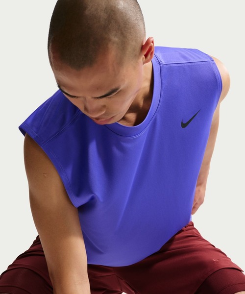 NIKE(ナイキ)の「ナイキ NIKE ナイキ DF STD SLVLS フレックス S/S Tシャツ(タンクトップ・メンズ・ブラック/ホワイト/バイオレット・S/M/L/LL/3L)」の13枚目の写真