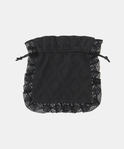 JOURNAL STANDARD（ジャーナルスタンダード）の「【2点セット】INDIA スクエアジャガードスカーフ&キンチャク（その他小物・レディース・ブラック・FREE）」の3枚目の写真