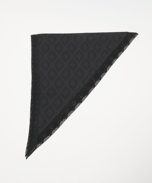 JOURNAL STANDARD（ジャーナルスタンダード）の「【2点セット】INDIA スクエアジャガードスカーフ&キンチャク（その他小物・レディース・ブラック・FREE）」の8枚目の写真