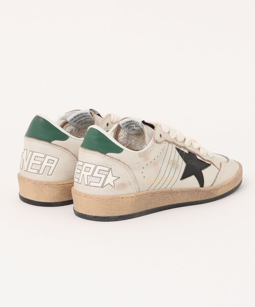 GOLDEN GOOSE（ゴールデングース）の「Ball Star レディース レザースター（ブラック）＆レザーヒールタブ（グリーン）（スニーカー・レディース・ホワイト×ブラック・36/37/38/40）」の5枚目の写真