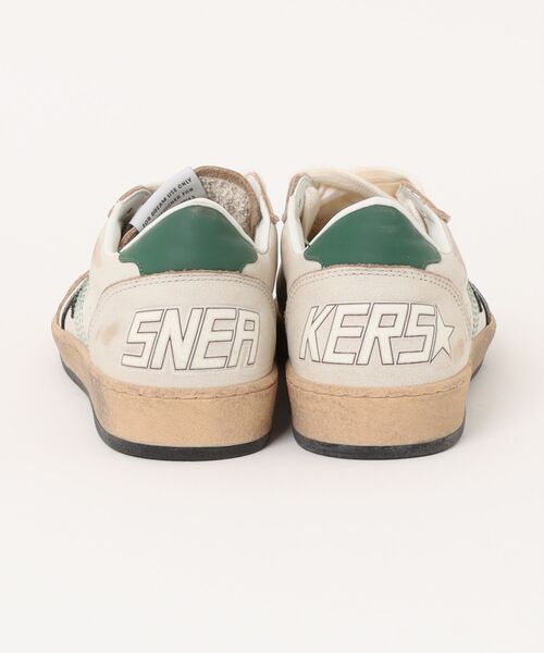 GOLDEN GOOSE（ゴールデングース）の「Ball Star レディース レザースター（ブラック）＆レザーヒールタブ（グリーン）（スニーカー・レディース・ホワイト×ブラック・36/37/38/40）」の7枚目の写真