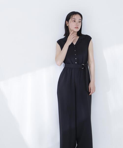 NATURAL BEAUTY BASIC(ナチュラルビューティーベーシック)の「開襟オールインワン(つなぎ/オールインワン・レディース・ブラウン/ブラック・P/S/MEDIUM)」の11枚目の写真