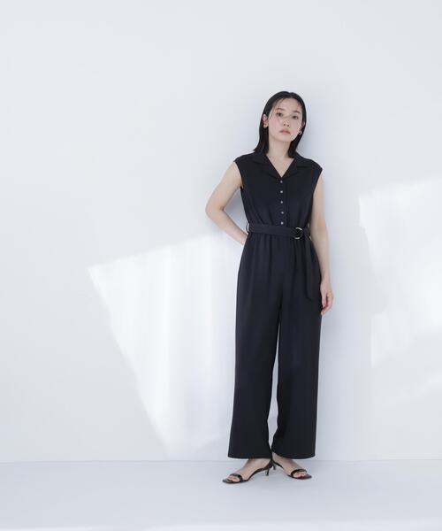 NATURAL BEAUTY BASIC(ナチュラルビューティーベーシック)の「開襟オールインワン(つなぎ/オールインワン・レディース・ブラウン/ブラック・P/S/MEDIUM)」の12枚目の写真
